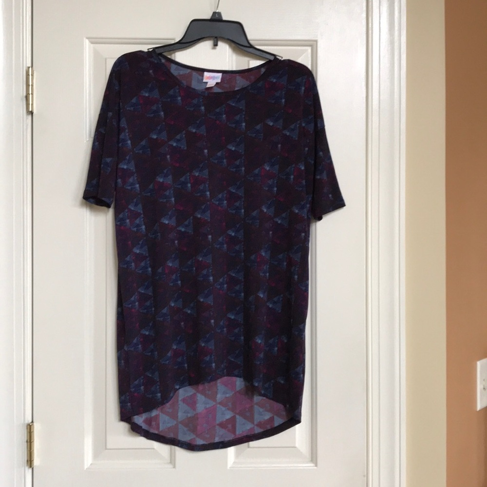 NWOT LulaRoe Irma, blue and purple  XXS